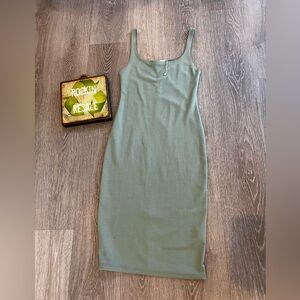 Zara sage green midi dress!
